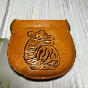 Mexikanische Ledergeldbeutel, kleine Münzbeutel, gravierte Beutel, ein Geschenk für sie