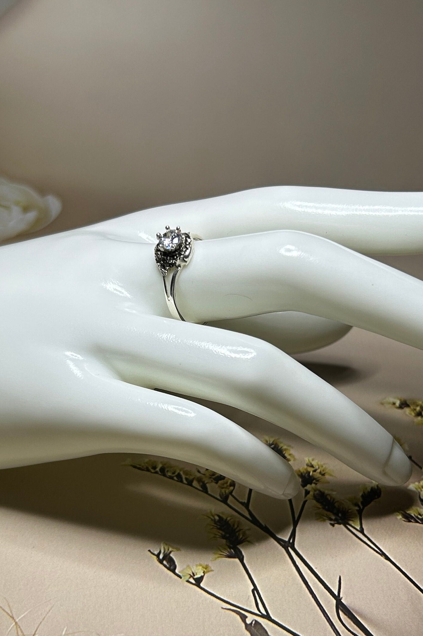 Handmade Zirconia 925 Sterling Silver Ring: Artisan Jewelry from Mexico