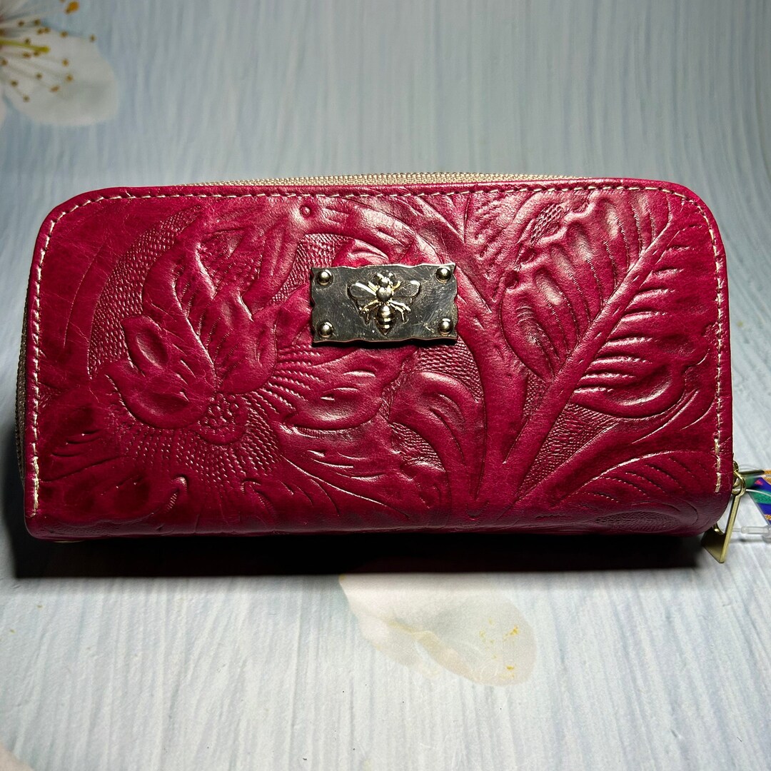 Monederos de cuero artesanales mexicanos con correa de muñeca