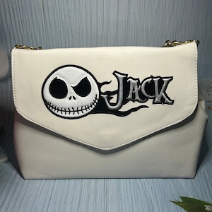 Jack Skellington Geldbörsen, Disney-Charaktere Geldbörsen, Ein Geschenk für sie, bestickte Geldbörsen, verstellbare Träger