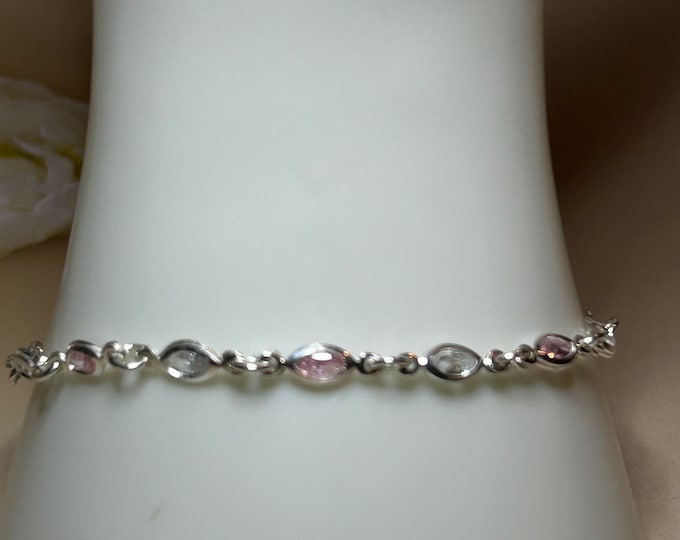 Inlaid Zircon 925 Sterling Silver Bracelet main image 0