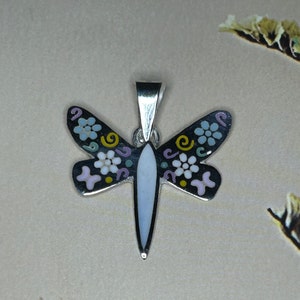 Silver Dragonfly Pendant, 925 Sterling Silver, Jewelry From Mexico, Handmade Pendant, Artisan Jewelry, A Gift For Her