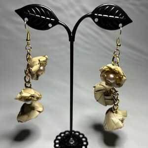 Artisanal Palm Leaf Earrings, Handmade Earrings, Mexican Jewelry, Long Earrings, Artisan Jewelry, Birthday Gifts
