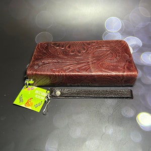 Leder Geldbörsen, Handgemachte, Mexikanische Handwerkliche Geldbörsen, Gravierte Leder Geldbörsen, Hand Handgelenk Geldbörsen, Geburtstagsgeschenk, 2 Reißverschluss Geldbörsen, Brieftaschen