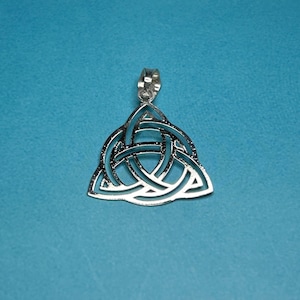 Handmade Sterling Silver Witch Knot Pendant: Unisex Protection Amulet