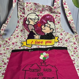 Mexican Handmade Apron: Artisan Kitchen Apron with Pocket