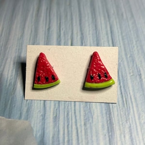 Cold Porcelain Food Design Earrings, Handmade Earrings, Artisan Jewelry, Mexican Jewelry, Hand Painted Earrings, Birthday Gifts