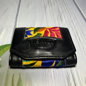 Embroidered Leather Wallet, Handmade In Mexico, Artisan Wallet, Small Leather Wallet, Coin Wallet, Unique Gift