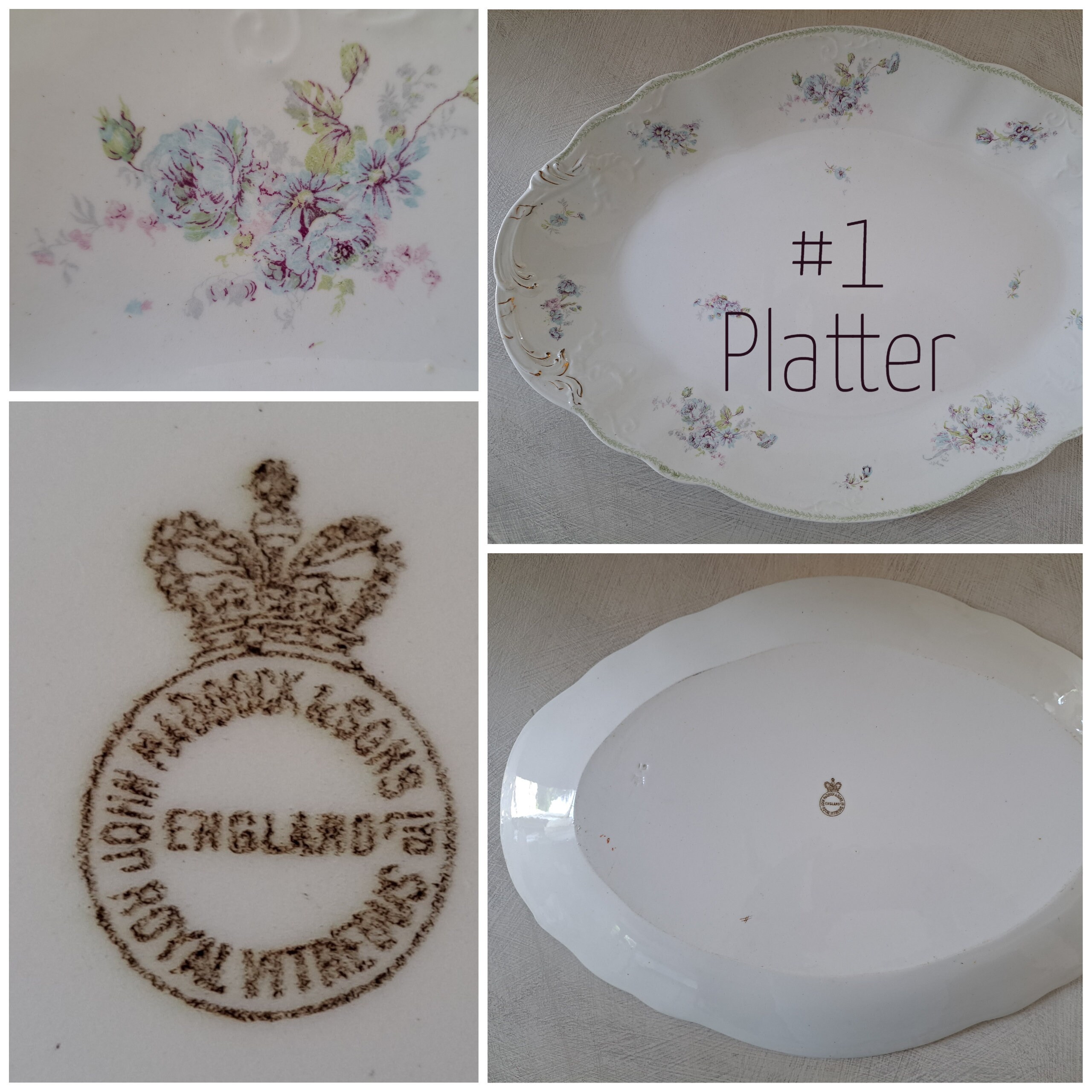 John Haddock & Sons Ltd Platter Capodimonte Lamp W/shabby Etsy