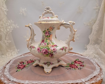 Vintage Crown Dorset Elaborate Chintz Style Teapot