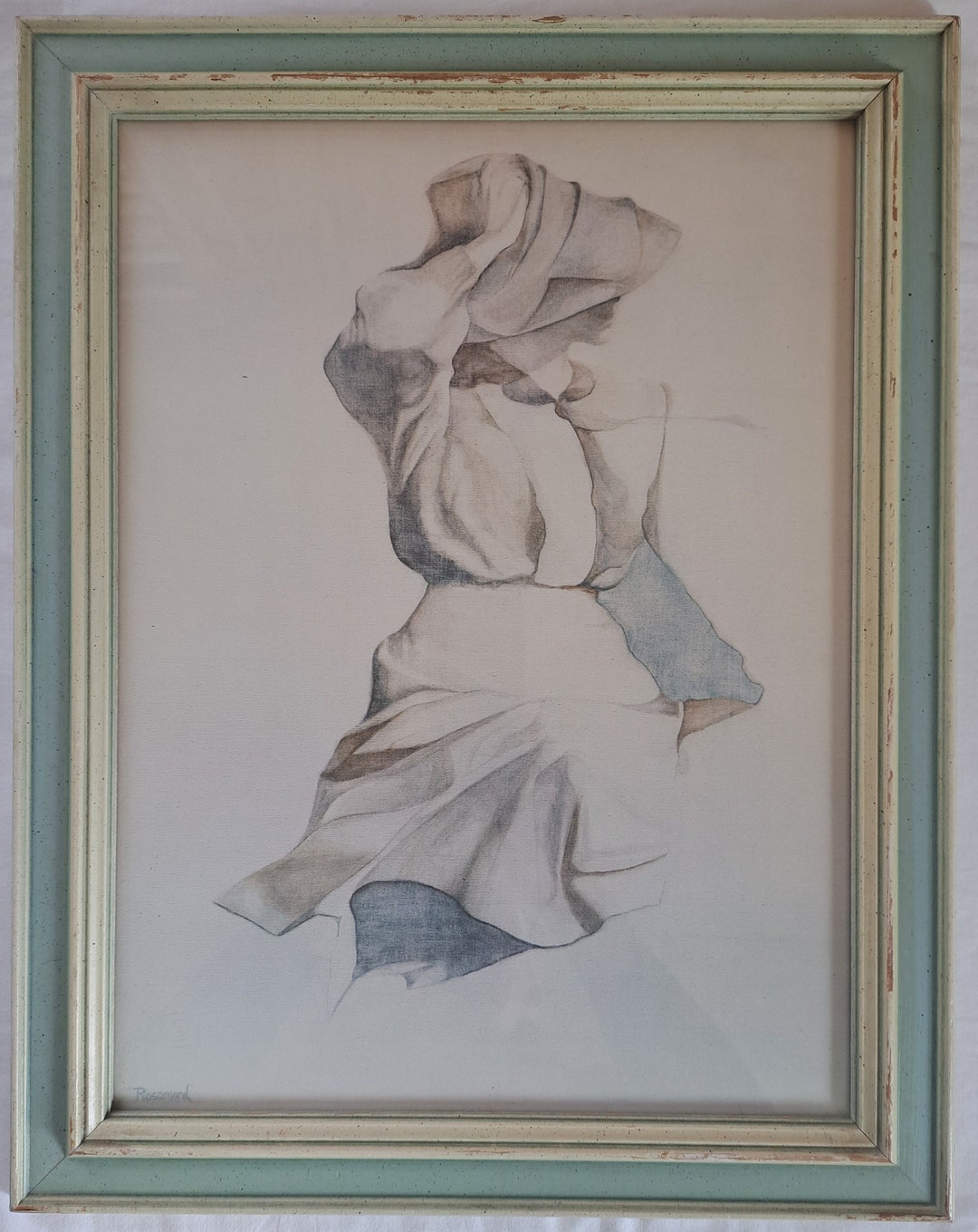 1970's Christine Rosamond windblown Print in Original turner Frame Etsy