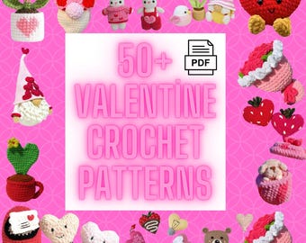 Más de 50 patrones de amigurumi de ganchillo para San Valentín (patrón en PDF)