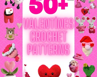 Más de 50 patrones de amigurumi de ganchillo para San Valentín (patrón en PDF)