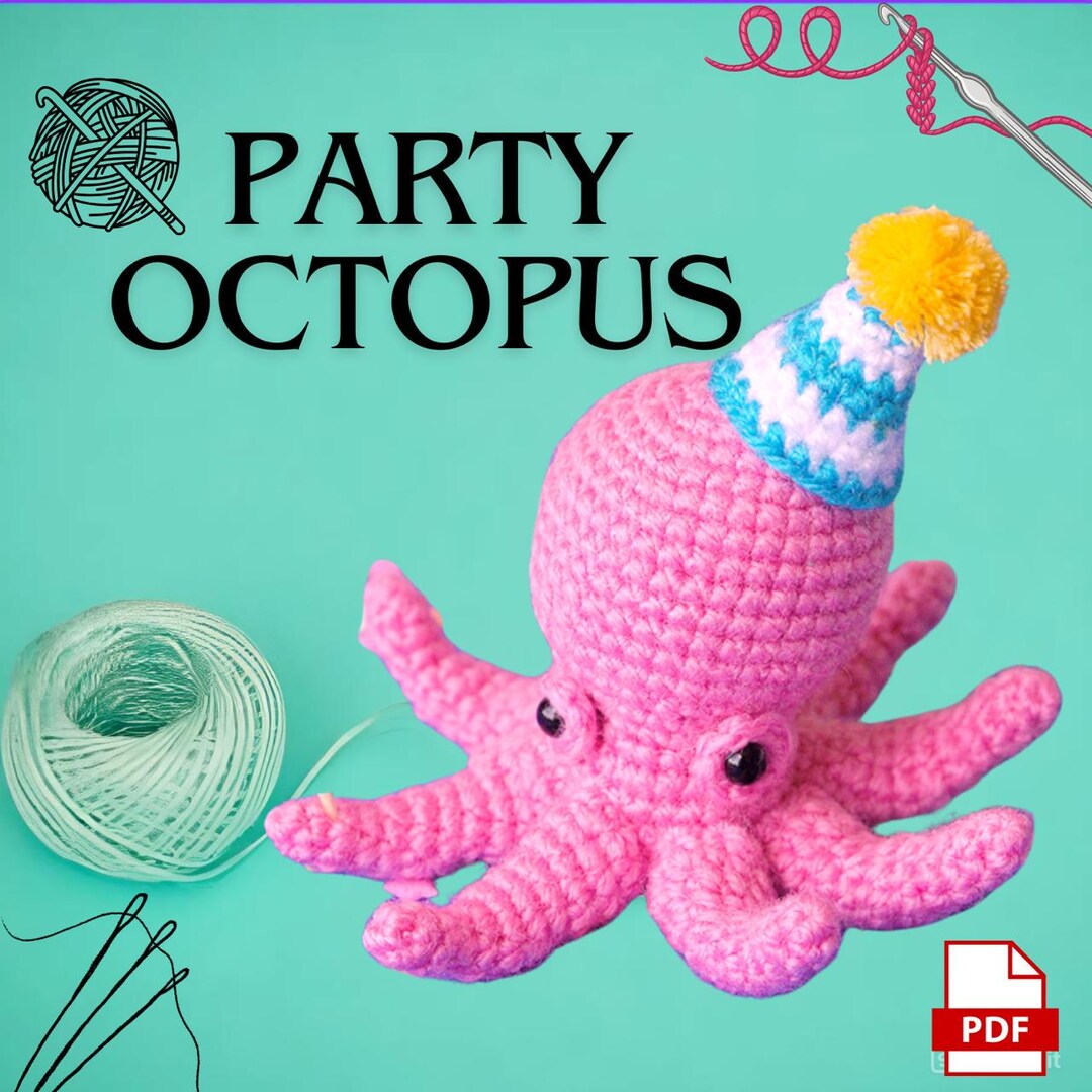 Octopus Pattern, Amigurumi Pattern, Octopus Crochet Pattern, Anchor the ...