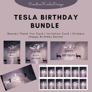 Tesla Inspired Birthday Card Happy Birthday S3XY Tesla Gift for