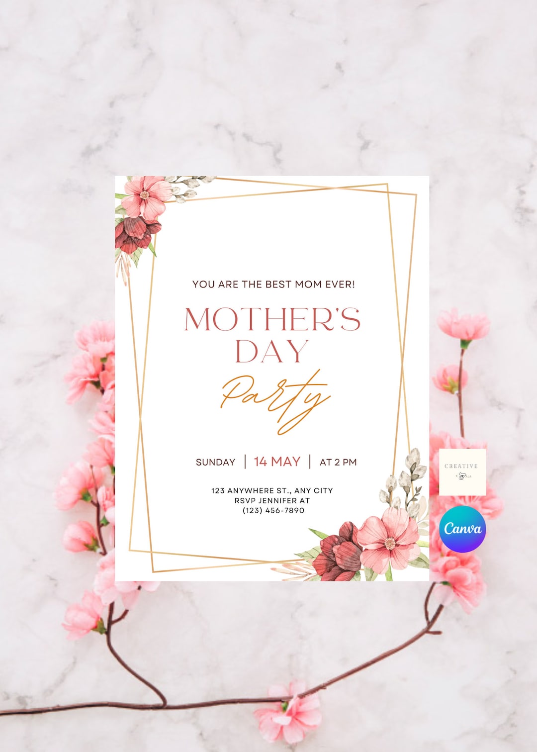 Vibrant Mothers Day Invitation Card Wallpaper Illustration Vibrant Mothers Day Invitation Card Wallpaper Illustration