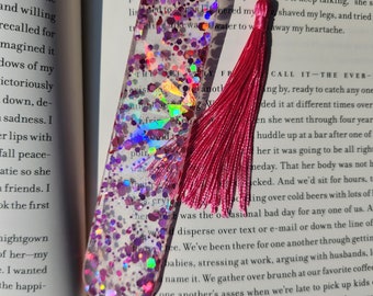 Holographic Glitter Bookmark - Gift for Teachers, Book Lovers, Librarian