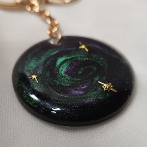 Galaxy Resin Keychain - Color Changing! Each one is unique, one-of-a-kind!