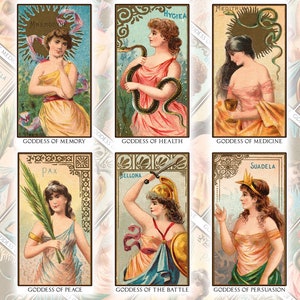 女神のステッカーシート | 1889 リトグラフ | セット 1