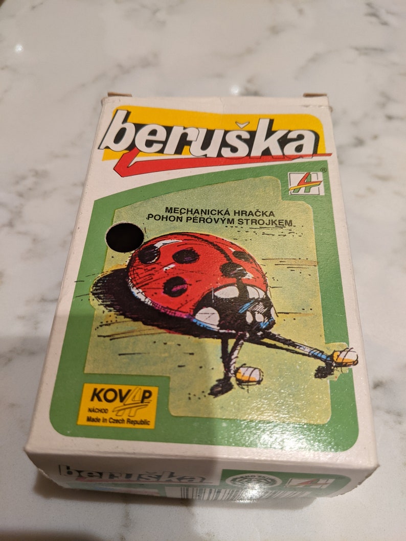 Vintage Beruska Mechanical Wind up Ladybird Metal Toy in Box Etsy