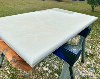 Arbeitsplatten mit weißem Granitmuster/Bodenbeläge/Tischplatten/Maßgefertigte Möbel/Regale/Waschtischplatten/Waschtische (Muster)