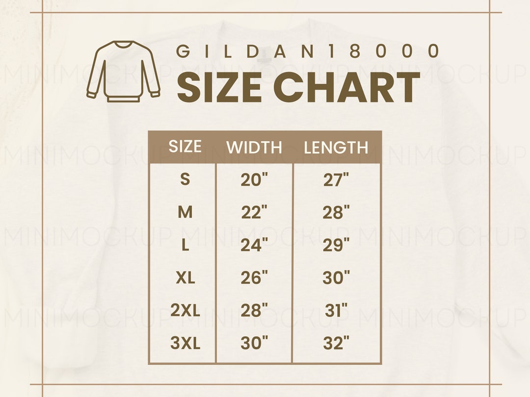 Gildan 18000 Size Chart International Sizing Sweatshirt Size Chart