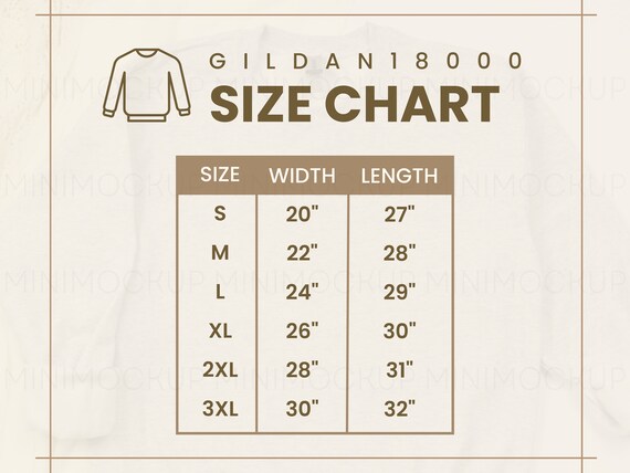Gildan 18000 Size Chart International Sizing | Sweatshirt Size