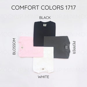 Comfort Colors 1717 Color Chart | Flatlay Mockup Color Chart Mock up Mens Color Guide Womens Color Swatches JPG and PNG Digital Download