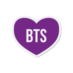 BTS Borahae Purple Heart Vinyl Magnet