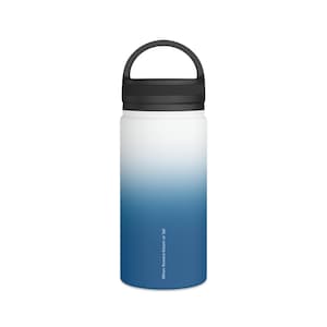 BTS RM Wildflower Indigo roestvrijstalen waterfles, handvatdeksel, 12 oz