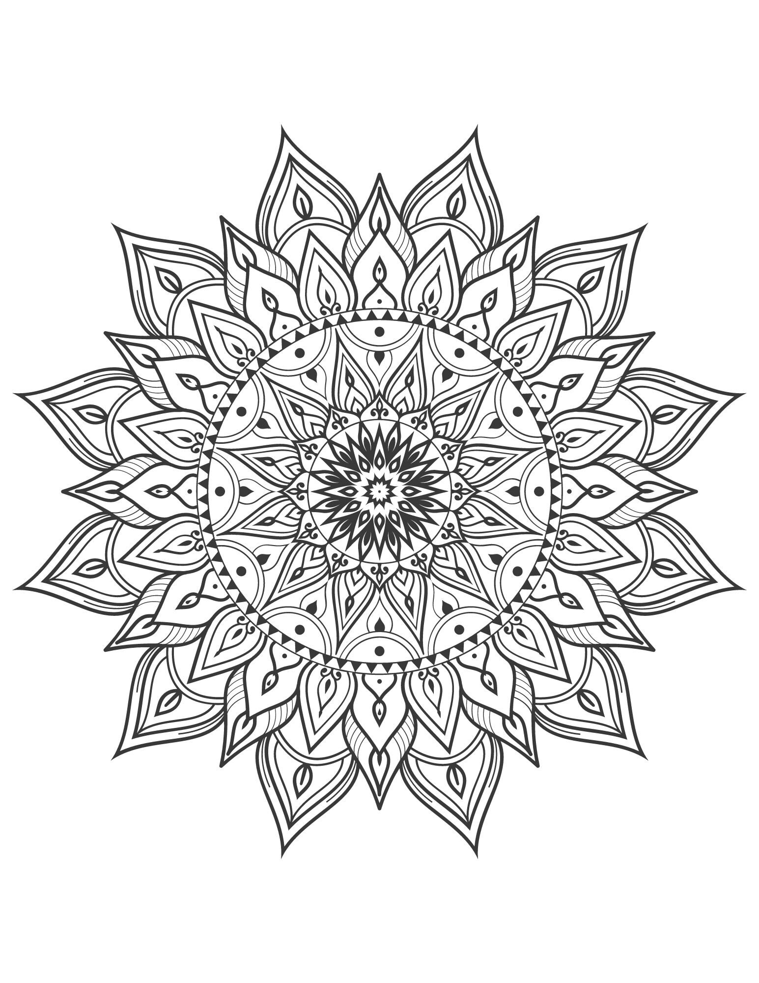 50 Printable Mandala Adult Coloring Pages Digital Download - Etsy