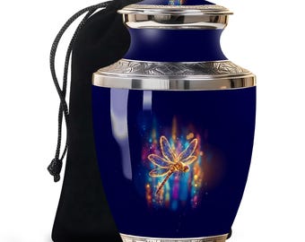 Urna de cremación personalizada con forma de libélula para cenizas - Urna conmemorativa con forma de libélula - Urna decorativa - Urna para restos humanos