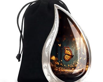 Urna de cremación con forma de mariposa para cenizas - Urna conmemorativa - Urna funeraria para adultos - Urna para restos humanos - Urna decorativa