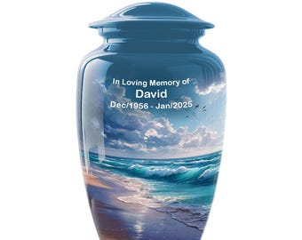 Forever by the Sea – Personalized Ocean Urn for Ashes, A Peaceful Memorial for Someone Deeply Loved