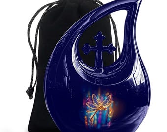 Urna de Libélula - Urna Personalizada - Urna de Cremación para Adultos - Urna Conmemorativa con Libélula - Urna Decorativa - Urna para Restos Humanos