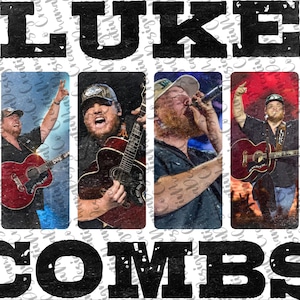 Luke Combs - Concert Tee PNG Design