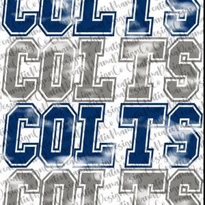 Colts Design PNG File (Digital Download)