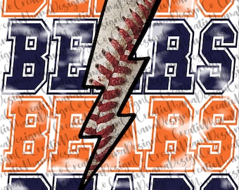 Bears Baseball PNG File: Team Spirit Digital Download