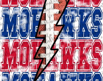 Mohawks Football PNG File (Digital Download)