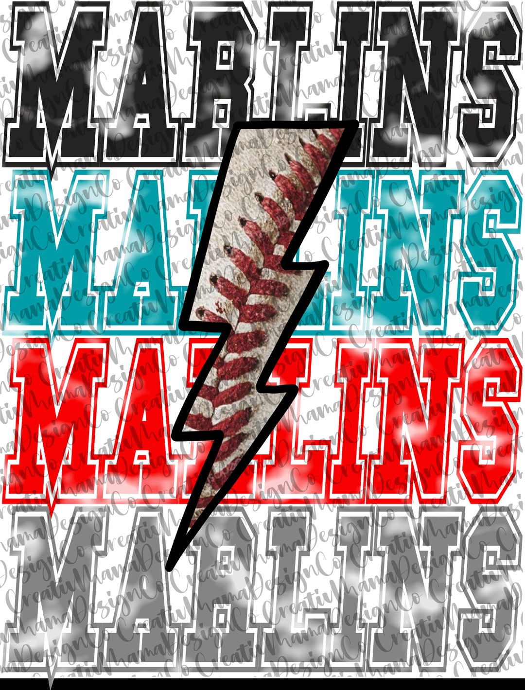 Marlins PNG Design - Etsy