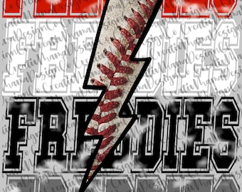 Freddies Baseball PNG File (Digital Download)