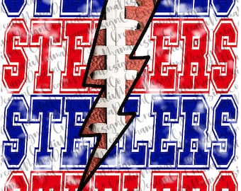 Steelers- Red and Royal Blue