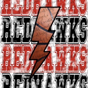 Red Hawks Basketball Digital Design