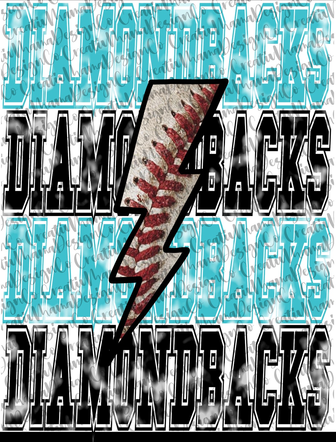 Diamondbacks - Black & Turquoise - Etsy