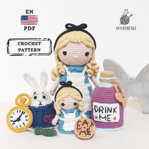 Alice in Wonderland Crochet Pattern: Stacking Dolls Amigurumi (PDF Download, US Terms)