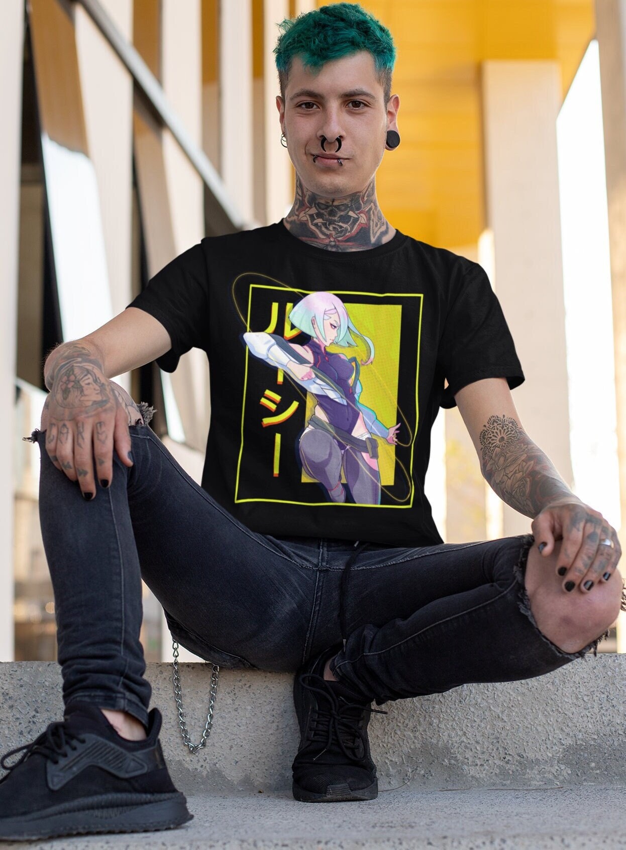 VR × CYBERPUNK LUCY TEE / WHT