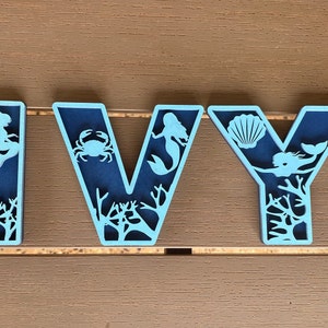 Lettres de l'alphabet sirène fichier SVG DXF IA Cut