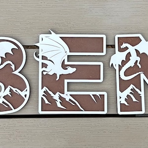 Archivo de corte SVG de letras del alfabeto de dragón