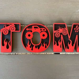 Monster Truck Alfabetletters SVG DXF IA Cut-bestand (laser of Cricut)