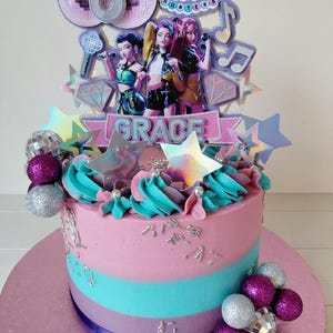 Adorno para tarta de cazadores de demonios KPOP personalizado Demonios imagen 2